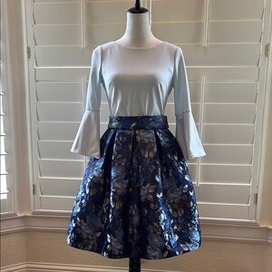 Elegant Semi-formal Coordinating Skirt and Blouse